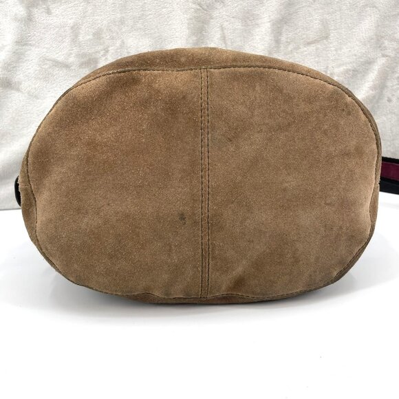 Lucky Brand Vintage Velvet and Suede Embroidered Boho Large Shoulder Bucket Bag - Picture 12 of 16